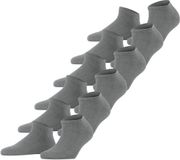 FALKE Happy Bundle 6-Pack kort eenkleurig katoen multipack sneakersokken enkelsokken dames grijs - maat 35-38