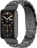 By Qubix Qubix Metalen Schakelband Zwart Geschikt voor Xiaomi Smart Band 7 Pro / Mi Band 7 Pro