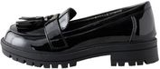 Next - Meisjes - Schoolschoenen met dikke zool, kwastje en brede pasvorm (G) - Zwart
