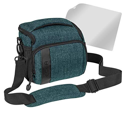 Pedea DSLR-cameratas \"Fashion\" met displaybeschermfolie voor Canon, Nikon, Panasonic & Sony, Gr. L - petrol