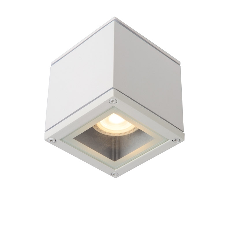 Lucide AVEN - Plafondspot Badkamer - GU10 - IP65 - Wit