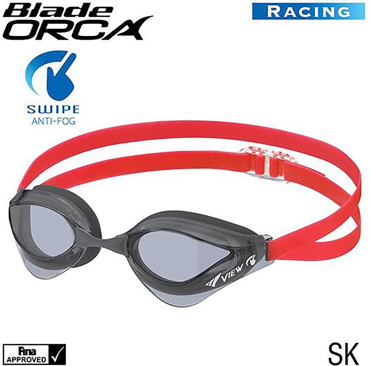 View Blade Orca Racing zwembril met SWIPE technologie V230ASA-SK