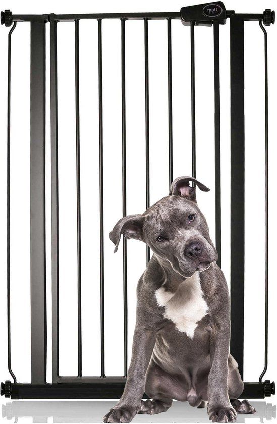 Bettacare Child en Petgate, 75cm - 83cm, Mat Zwart, Hoog 104cm
