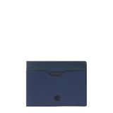Piquadro Portefeuille homme avec porte-monnaie en cuir, bleu, Décontracté