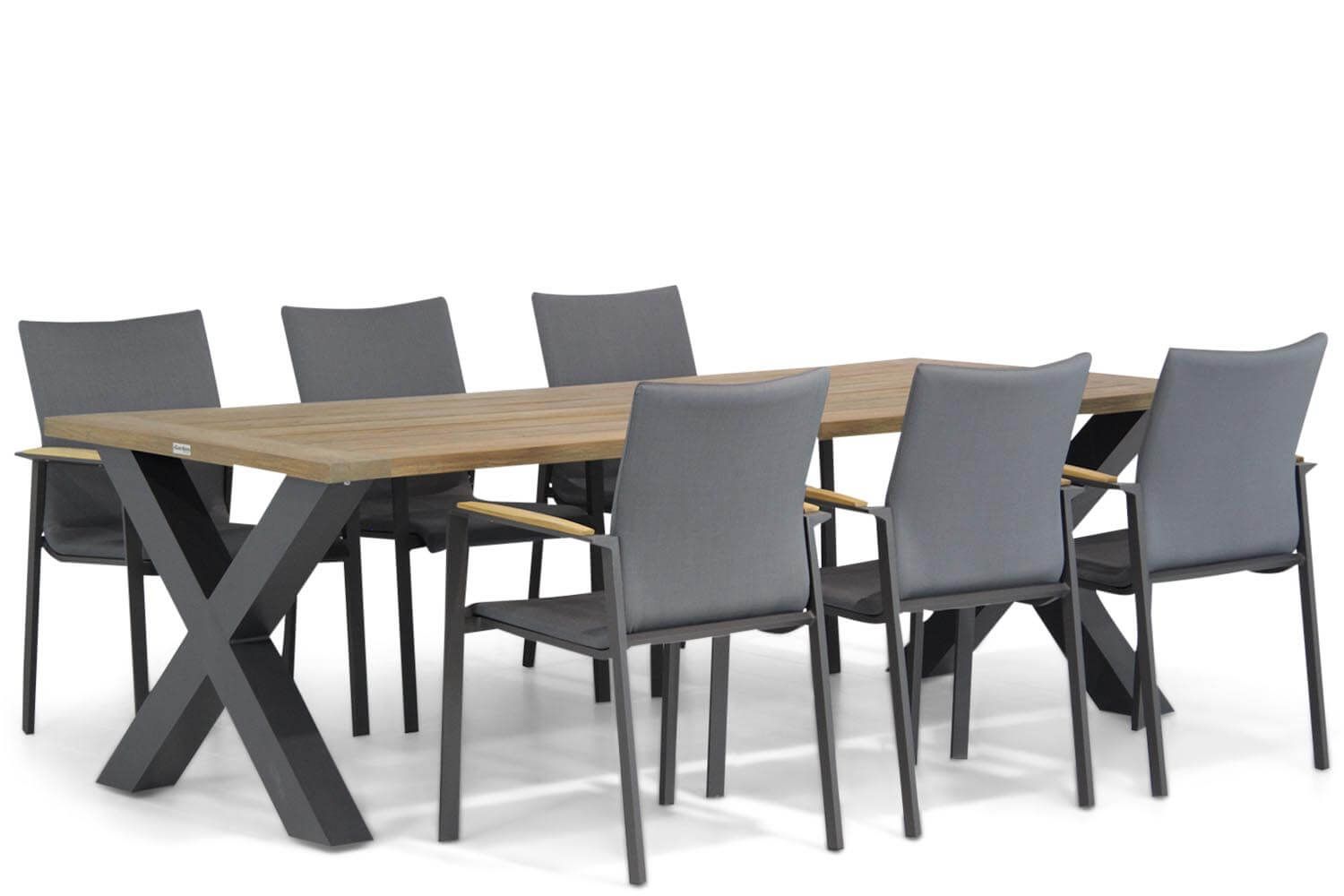 Lifestyle Garden Furniture Brandon/Cardiff 240 cm dining set 7-piece