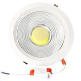 Jandei – 30W COB LED Inbouwspot, Ronde Spot Met Wit Frame, 212x52mm (Opening 185mm), 2250 Lumen, IP44. Ideaal voor Woonkamer, Keuken, Badkamer - Koel wit 6000K, 1 stuk