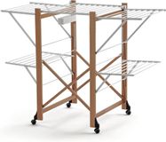 Marque non spécifiée Luxe étendoir – Séchoir – Pliable - Beige/Blanc Aluminium/Bois