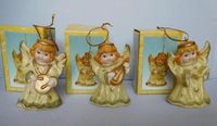 3 Engelen musique doré avec paillettes set A
