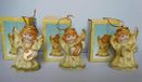 3 Engelen musique doré avec paillettes set A