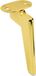 Pieds de meuble métalliques style loft, finition chrome doré brillant, hauteur 18 cm