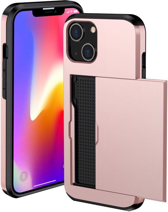 imoshion Backcover met pasjeshouder voor de iPhone 14 - Rosé Goud