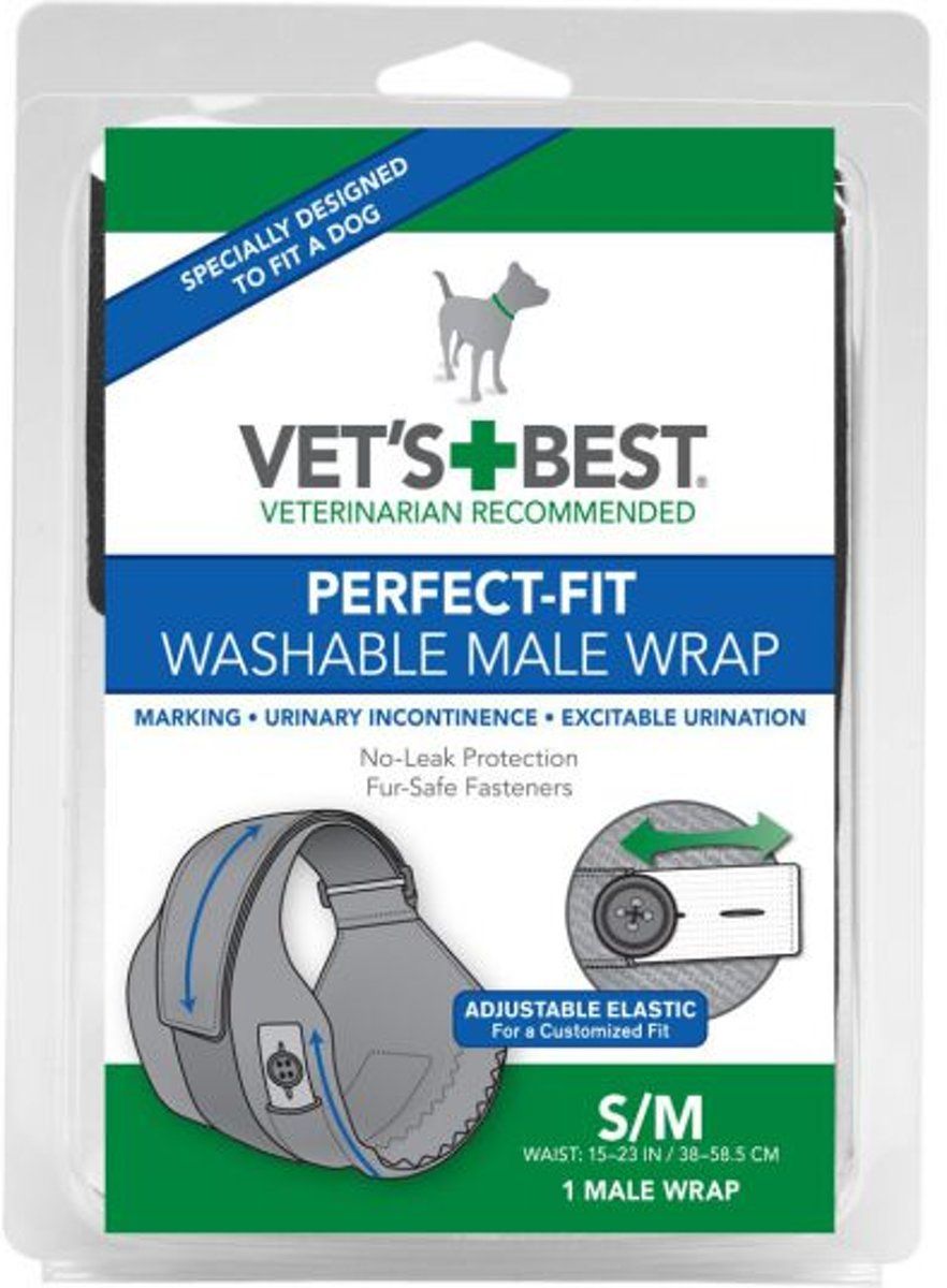 Vets Best Wasbare Plasband Reu Zwart Small / Medium