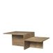 Ferm Living Table basse Distinct Dark Brown Travertine