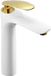 Mexen Lily robinet de lavabo haut, blanc/or