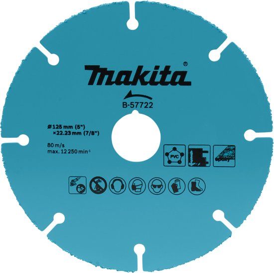 Makita B-57722 Doorslijpschijf 125X1.0 Multi Hm
