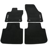 Skoda 566061404 Standaard textiel vloermatten 4X stoffen matten velours met KODIAQ belettering, zwart