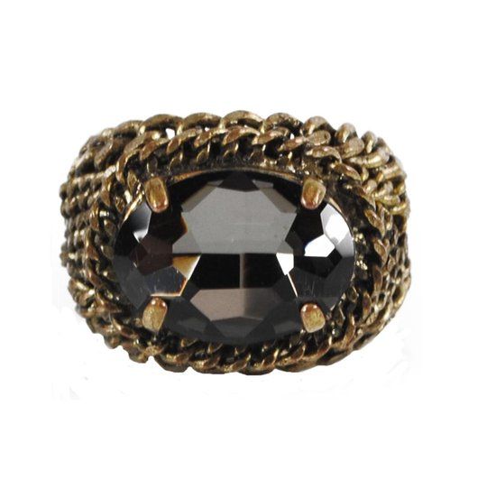 Otazu Bold Fortuna Ring - 17.00 mm. (53) - Swarovski steen