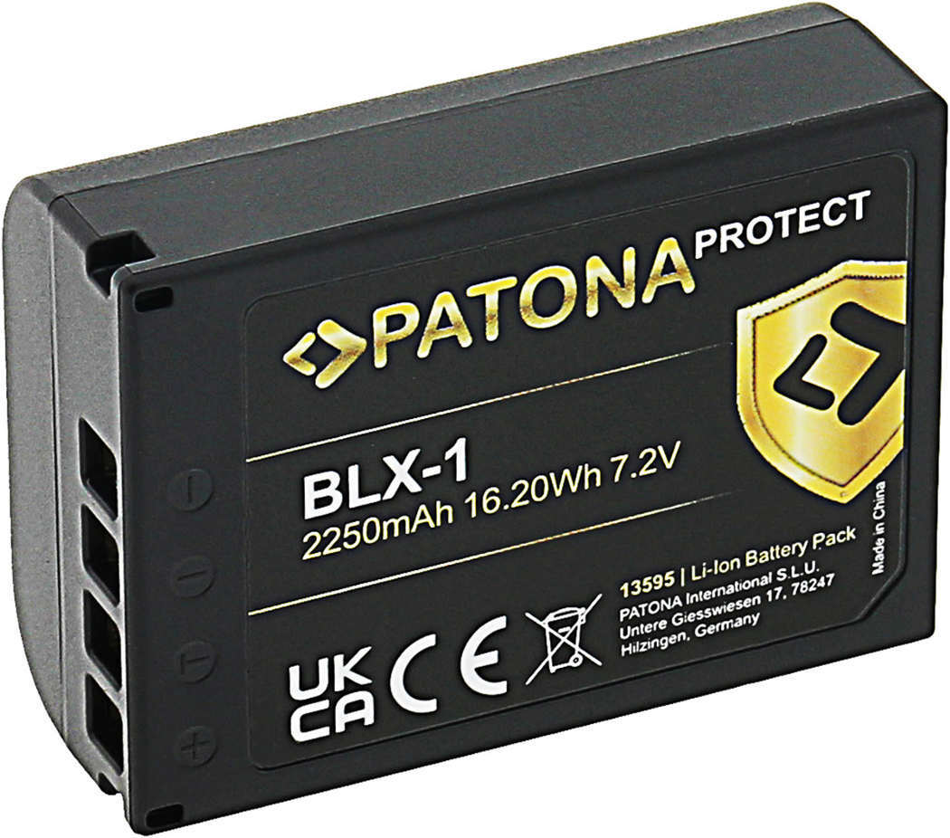Patona Olympus OM-1 accu BLX-1 Protect)