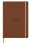 RHODIA 117477C - Soepel Notitieboek Koper - A5 14,8 x 21 cm - Dot Stippen - 160 pagina's - Clairefontaine Ivoor Papier 90 g/m² - Leeslint, Elastieksluiting - Imitatieleer - Collectie Rhodiarama