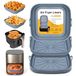 Alyvisun Air Fryer Siliconen Pot, 3 Stuks Airfryer Liners Herbruikbare Heteluchtfriteuse Pan Mand Vierkant Opvouwbare Tray Rack Basket Accessoires voor Lucht Frituur, Magnetron, Oven (Grijs)