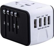 Universele FEDEC Universele Wereldstekker met 4 USB Poorten
