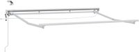 vidaXL Elektrisch zonnescherm frame met LED's Wit 3 x 2 m Aluminium