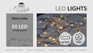Anna's Collection Kerstverlichting - warm wit - 375 cm - 50 leds - zwart snoer - batterij