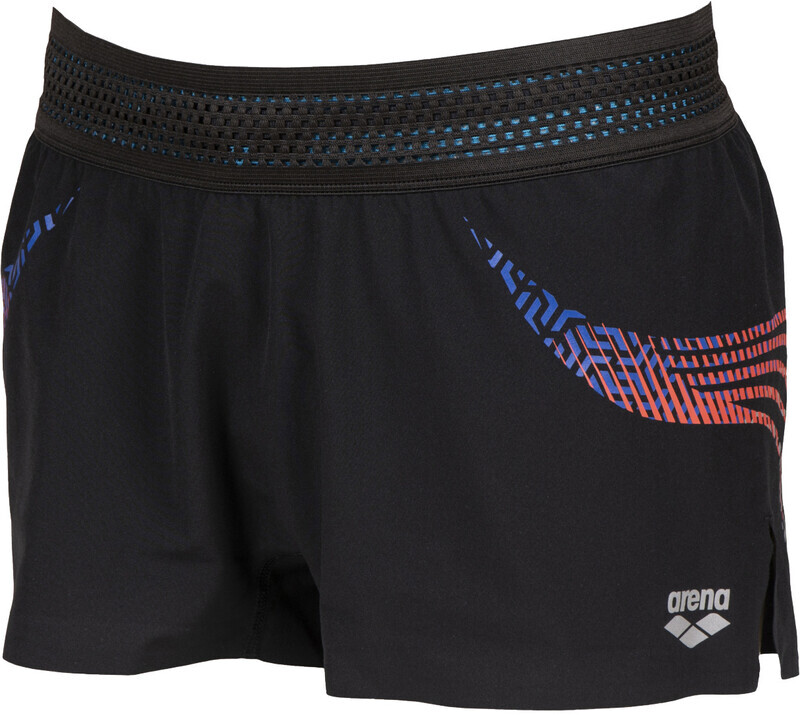 Arena A-One Shorts Dames, black/fluo red