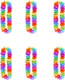 Henbrandt Hawaii guirlande - 6x - arc-en-ciel couleurs mélange - Carnaval - Soirée à thème - Pride - 100 cm