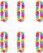 Henbrandt Hawaii guirlande - 6x - arc-en-ciel couleurs mélange - Carnaval - Soirée à thème - Pride - 100 cm