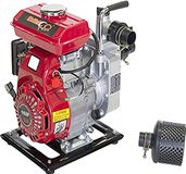 Bricoferr Waterpomp met benzinemotor, 97 cc, 2,5 pk, 4-takt, rood