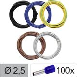 Quadrios 25CW119 Enkele ader LiFY 2.5 mm² Zwart, Blauw, Geel-groen, Bruin, Grijs 1 set(s)