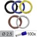 Quadrios 25CW119 Enkele ader LiFY 2.5 mm² Zwart, Blauw, Geel-groen, Bruin, Grijs 1 set(s)