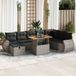 Maison Exclusive - Ensemble de meubles de jardin 9 pièces avec canapé, coussins inclus, gris, en polyrotin et bois d'acacia