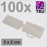 TRU COMPONENTS TC-12888604 T24CA083 Kabelmarkeringdrager Markeringsvlak: 18 x 30 mm Transparant Aantal markeringen: 100