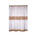 MSV 143171 douchegordijn Ring Polyester Bruin, Wit