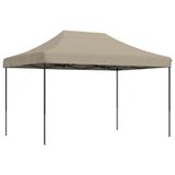 vidaXL Partytent, inklapbaar, pop-up, taupe, 410x279x315 cm