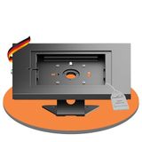 PureMounts® Tablethouder met afsluitbare stalen behuizing voor iPad 5/6/7/8/9/ iPad Air 9.7\"/10.5\"/10,9\"/ iPad Air 9.7\"/10.5\"/11\" en Samsung Tab A 10.1 (2019)/Tab A7/S6 Lite 10,4\", zwart