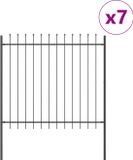 vidaXL Tuinhek WOERDEN, 7 stuks, 11,9 x 1,5 m, grijs