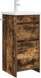 vidaXL Badkamermeubel met Wasbak Gerookt eiken 42 x 40 x 84,5 cm