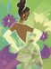 Komar Disney Princess Tiana Muurschildering - Groen - 30 x 40 cm