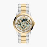 FOSSIL Analoog horloge 'TOWNSMAN BIG TIC' goud / zilver