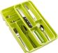 Plasticforte 2x stuks bestekbakken - houders - 2 lagen - 40 x 30 x 7 cm - groen - kunststof - keuken lade opbergers