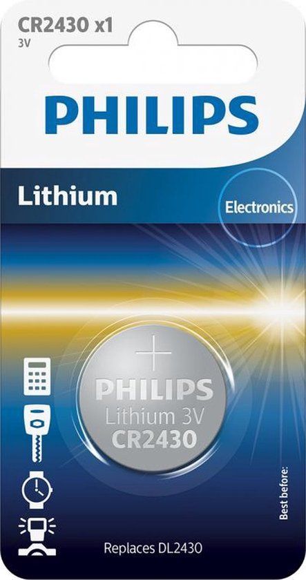 Philips CR2430 Lithium Knoopcel Batterij - 1 Stuk