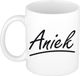 Bellatio Decorations Shoppartners Bv Aniek Naam koffiemok - Beker - Wit - Keramiek - 300ml