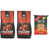 Fire up BBQ starterspakket - houtskool briketten 6 kilo - barbecue aanmaakblokjes 28x