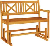 vidaXL Tuinbank met schommel, naturel, 110 x 59 x 97 cm, massief acaciahout