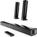 Oakcastle SB80 Barre de son divisée - Bluetooth - HDMI ARC - Caisson de basses intégré - Télécommande - Noir