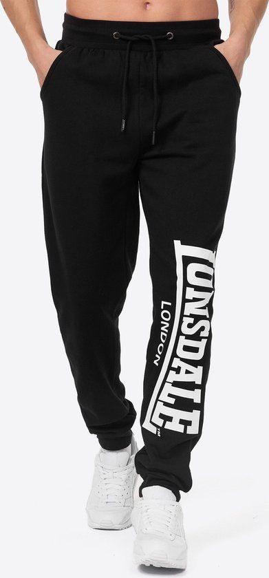 Lonsdale London Logo Large Heren Trainingsbroek - Zwart - 4XL