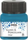 KREUL Glas- en porseleinverf Clear, turkoois, 20 ml